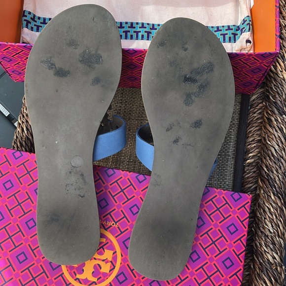 Tory Burch Moore Flat Thong. Ocean Mist. Size 7.5 - Picture 4 of 7